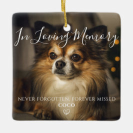 Persoonlijke huisdierherdenkingsherdenking Hond Fo Keramisch Ornament