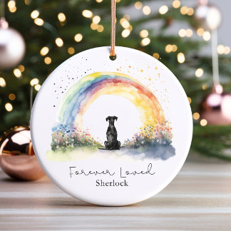 Persoonlijke huisdierherdenkingsornament, Dog Arge Keramisch Ornament