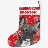 Persoonlijke huisdierhond | Franse Bulldog cadeau Kleine Kerstsok (Achterkant)
