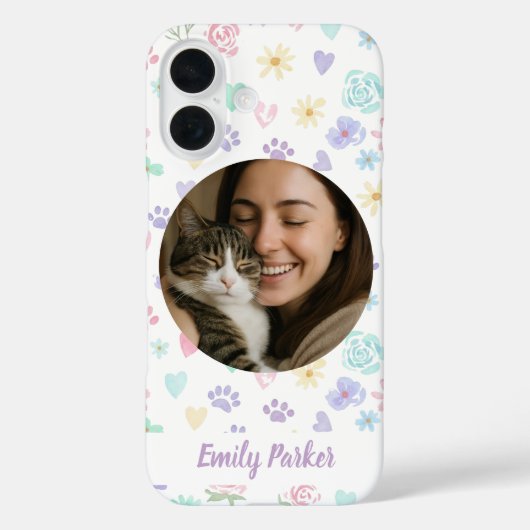 Persoonlijke huisdierliefde & pastel whimsy Case-Mate iPhone case (Achterkant)