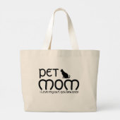 Persoonlijke huisdierliefhebber kat moeder script grote tote bag (Achterkant)