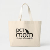 Persoonlijke huisdierliefhebber kat moeder script grote tote bag (Voorkant)
