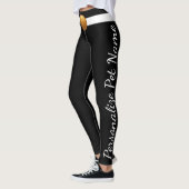 Persoonlijke Huisdierliefhebber Script Tekst Zwart Leggings (Links)