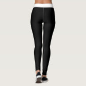 Persoonlijke huisdierliefhebber witte script zwart leggings (Achterkant)