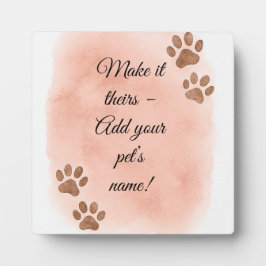 Persoonlijke huisdiermuurkunst – Elegant ontwerp v Fotoplaat