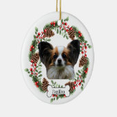 Persoonlijke huisdierornament voor Papillon-hond Keramisch Ornament (Rechts)