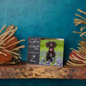 Persoonlijke huisdierverlies hond herdenking aange fotoplaat (Zijkant)