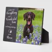 Persoonlijke huisdierverlies hond herdenking aange fotoplaat (Zijkant)