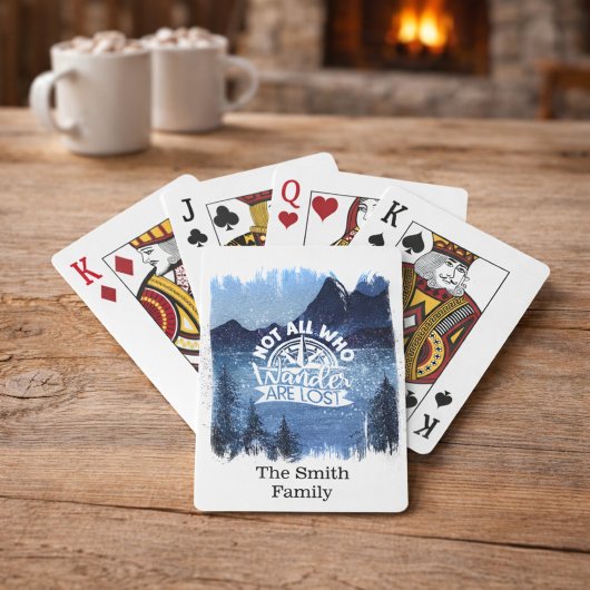 Persoonlijke huiselijke rustieke bergscène pokerkaarten