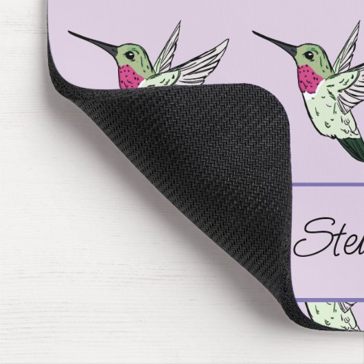 Persoonlijke Hummingbird Lavender Mousepad Muismat (Hoek)