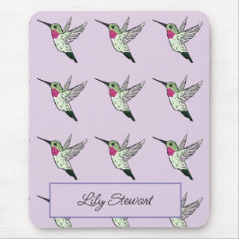 Persoonlijke Hummingbird Lavender Mousepad Muismat