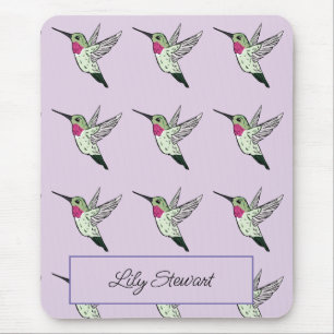 Persoonlijke Hummingbird Lavender Mousepad Muismat
