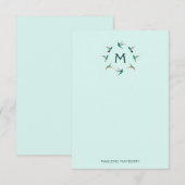 Persoonlijke Hummingbird Note Kaart (Voorkant / Achterkant)