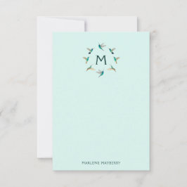 Persoonlijke Hummingbird Note Kaart