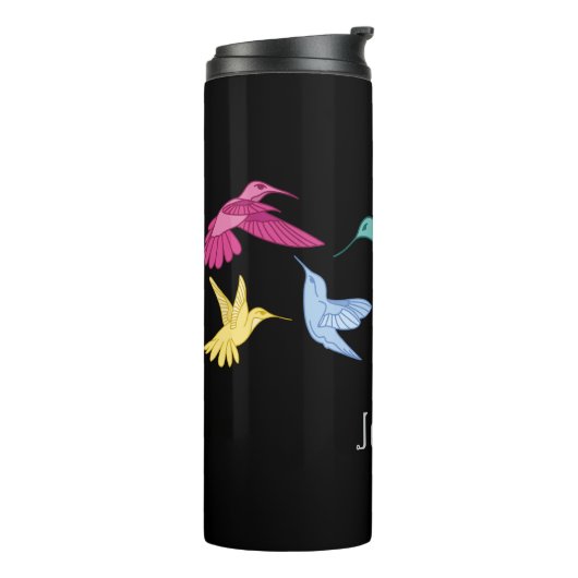 Persoonlijke Hummingbird Print Thermosbeker (Gedraaid links)