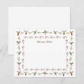 Persoonlijke Hummingvogels Notitiekaartje (Voorkant / Achterkant)