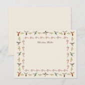 Persoonlijke Hummingvogels Notitiekaartje (Voorkant / Achterkant)