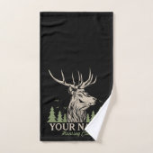 Persoonlijke Hunter Deer Elk Antler Hunting Club Bad Handdoek (Handdoek)