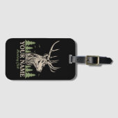 Persoonlijke Hunter Deer Elk Antler Hunting Club Bagagelabel (Voorkant (horizontaal))