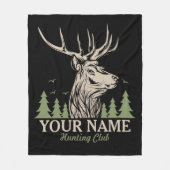 Persoonlijke Hunter Deer Elk Antler Hunting Club Fleece Deken (Voorkant)