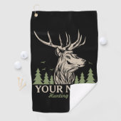 Persoonlijke Hunter Deer Elk Antler Hunting Club Golfhanddoek (Insitu)