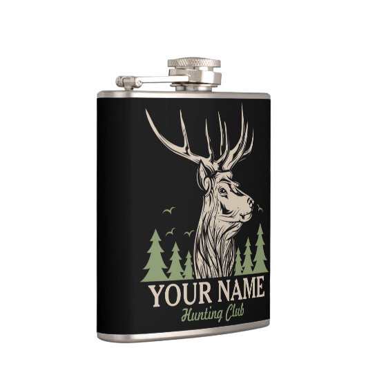 Persoonlijke Hunter Deer Elk Antler Hunting Club Heupfles (Rechts)