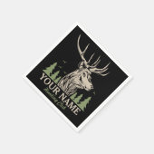 Persoonlijke Hunter Deer Elk Antler Hunting Club Servet (Hoek)