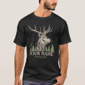 Persoonlijke Hunter Deer Elk Antler Hunting Club T-shirt (Voorkant)