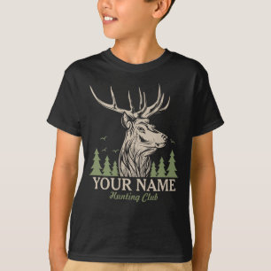 Persoonlijke Hunter Deer Elk Antler Hunting Club T-shirt