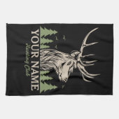 Persoonlijke Hunter Deer Elk Antler Hunting Club Theedoek (Horizontaal)