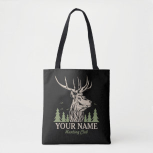 Persoonlijke Hunter Deer Elk Antler Hunting Club Tote Bag