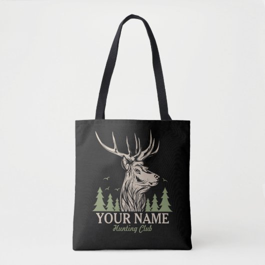 Persoonlijke Hunter Deer Elk Antler Hunting Club Tote Bag (Voorkant)