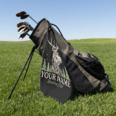 Persoonlijke Hunter Deer Elk Geweih Jachtclub Golfhanddoek (Groen)