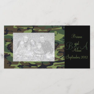 Persoonlijke Hunter Green Camo-Lijst Fotokaart Aankondiging