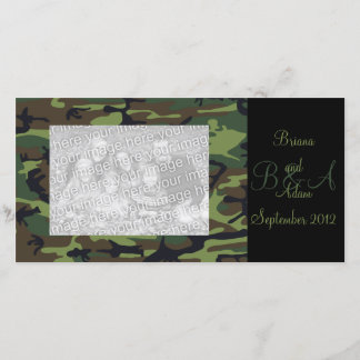 Persoonlijke Hunter Green Camo-Lijst Fotokaart Aankondiging