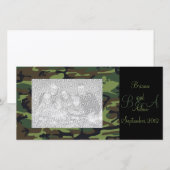 Persoonlijke Hunter Green Camo-Lijst Fotokaart Aankondiging (Voorkant / Achterkant)