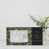 Persoonlijke Hunter Green Camo-Lijst Fotokaart Aankondiging (Staand voorkant)