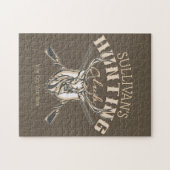 Persoonlijke Hunter NAME Deer Rifle Hunting Club Legpuzzel (Horizontaal)