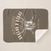 Persoonlijke Hunter NAME Deer Rifle Hunting Club Sherpa Deken (Voorkant (horizontaal))