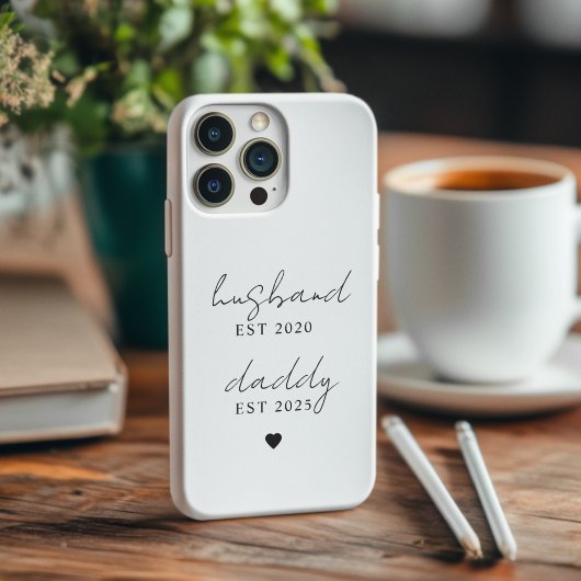 Persoonlijke Husband & Daddy EST Cadeau iPhone Hoesje