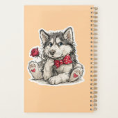 Persoonlijke Husky met aangepaste naam Planner (Achterkant)