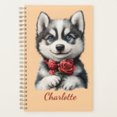 Persoonlijke Husky met eigen naam Planner (Voorkant)
