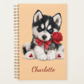 Persoonlijke Husky met eigen naam Planner (Voorkant)