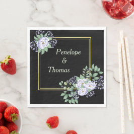 Persoonlijke huwelijks- of babyshower servetten bu