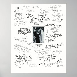 Persoonlijke huwelijks poster voor gastwensen