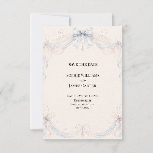 Persoonlijke huwelijksaankondiging save the date (Voorkant)