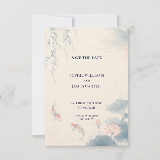 Persoonlijke huwelijksaankondiging save the date (Voorkant)