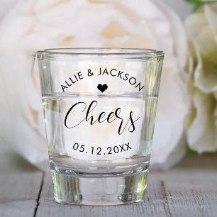 Persoonlijke huwelijksaanpassing Mijnheer en Mevro Shot Glas