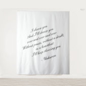 Persoonlijke huwelijksachtergrond | Huwelijkswandk Wandkleed (Voorkant)