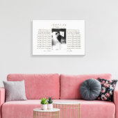 Persoonlijke Huwelijksbeloften Foto Bewaarstuk Canvas Afdruk (Insitu (Woonkamer))